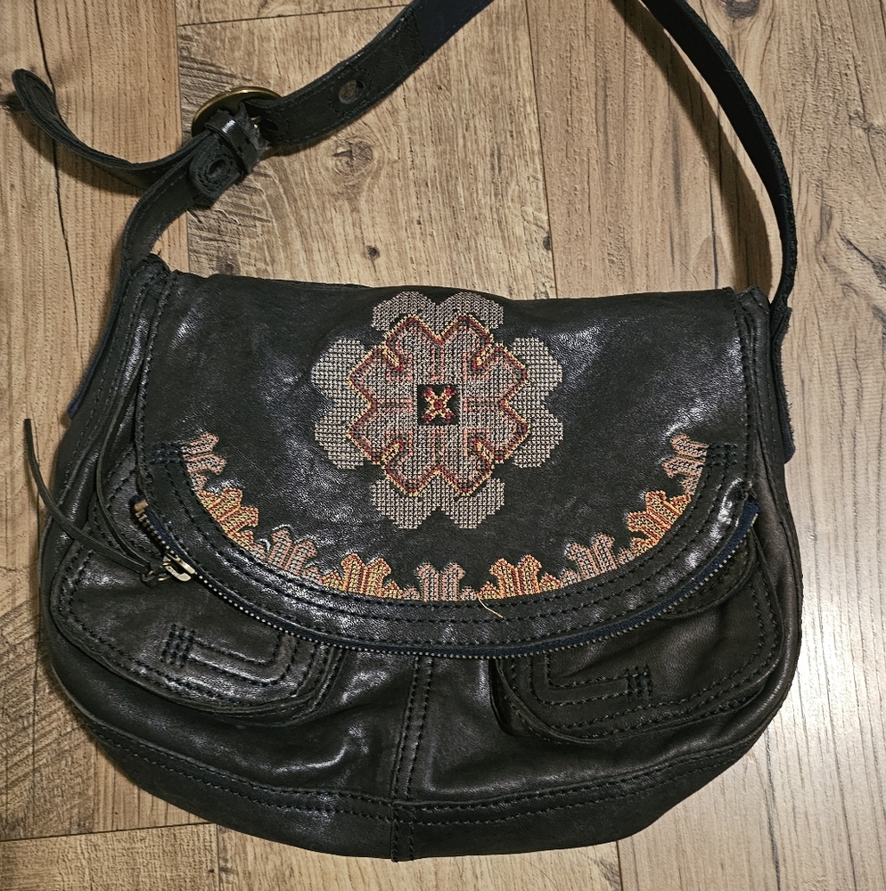 Lucky Brand Embroidered Shoulder Bag
